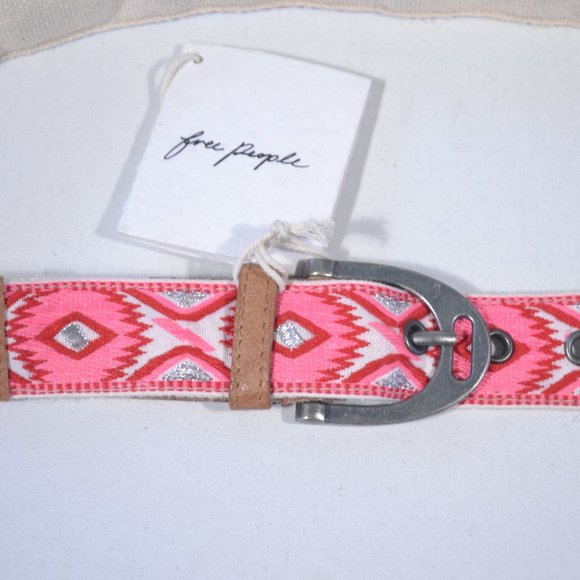 NWT FREE PEOPLE MOVING TO MARS PRINTED BELT, XS/S main image 5